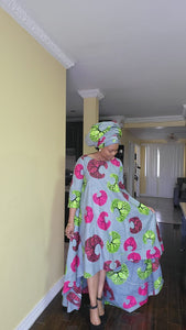 Beautiful Ankara Gown Cut-Out Front