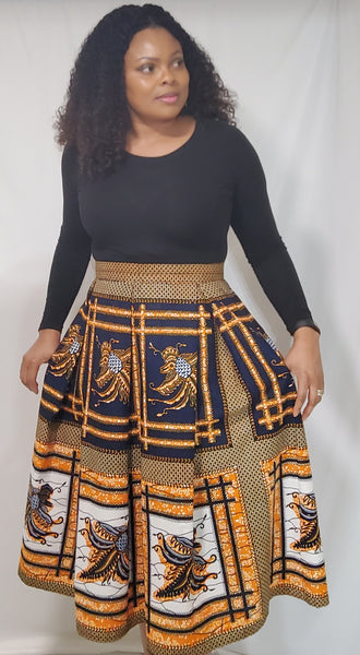 African print skirt designs top