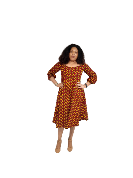 African Print Free Wear with Two Pockets.