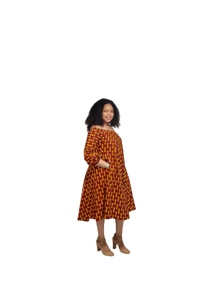 African Print Free Wear with Two Pockets.