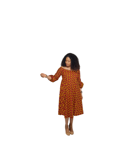 African Print Free Wear with Two Pockets.